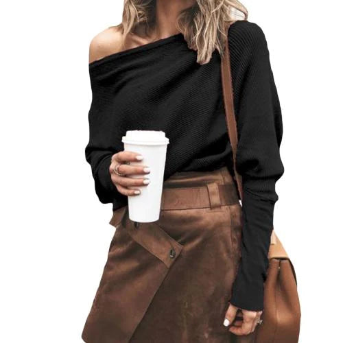 Warmer Damen Winterpullover, weich & bequem mit Rundhalsausschnitt. Perfekt für modische Herbst-Outfits.