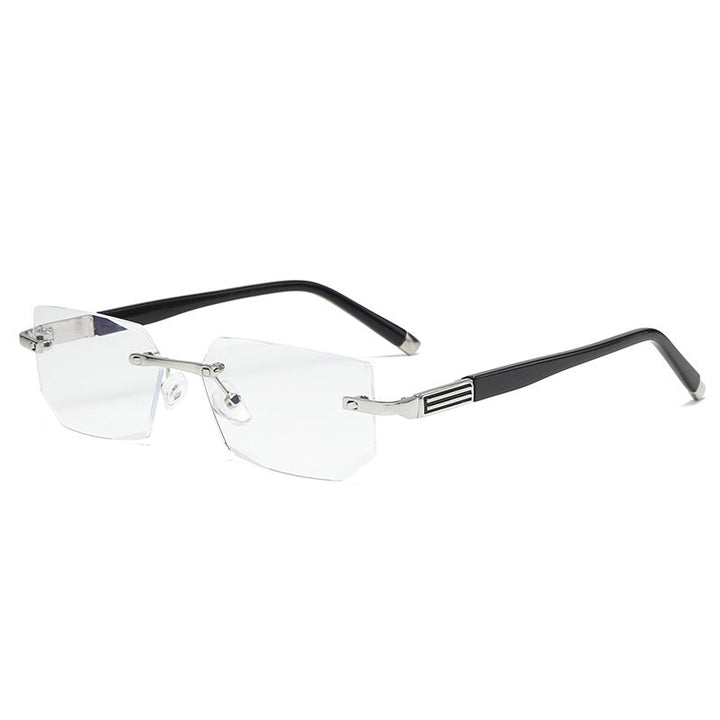 Stilvolle Lesebrille mit Blaulichtfilter und TR90-Titanrahmen, modern und komfortabel.