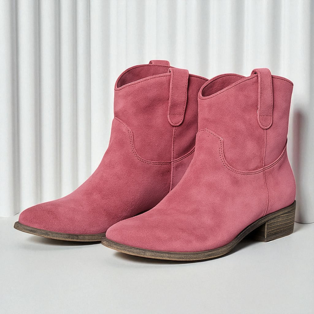 Fashion-Stiefeletten für Damen im Western-Look mit Stickerei, elegant und casual tragbar.