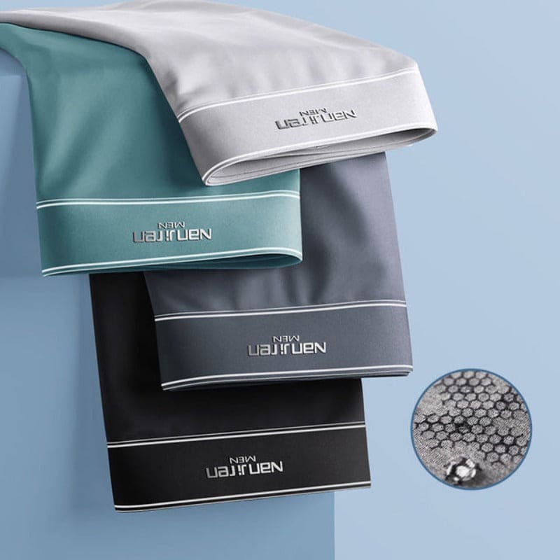 Detailansicht der weichen Baumwollstruktur der Herren Boxershorts, ideal als Unterwäsche.