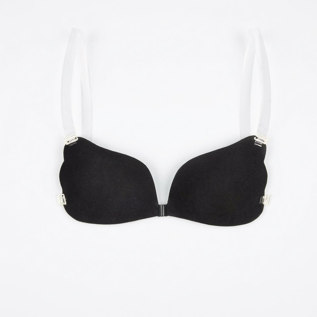 Bequemer transparenter Träger-BH für Damen, mit Frontverschluss, perfekt als rückenfreier Dessous