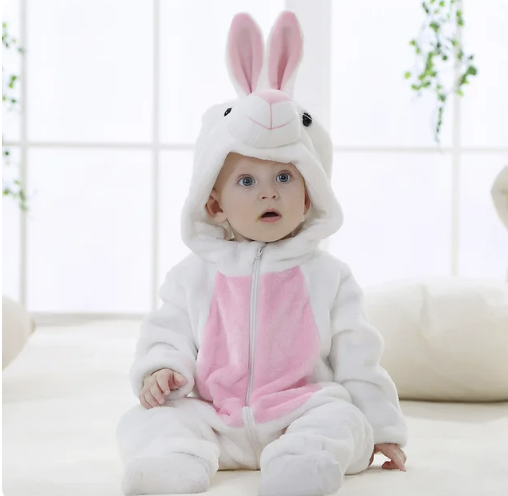 Mäuse-Tierkostüm aus Plüsch für Babys, niedlich, warm & perfekt für Verkleidungen.