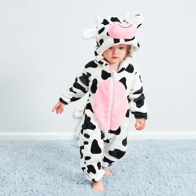 Komfortabler Plüsch-Onesie für Kleinkinder im Dino-Design, ideale Babykleidung.