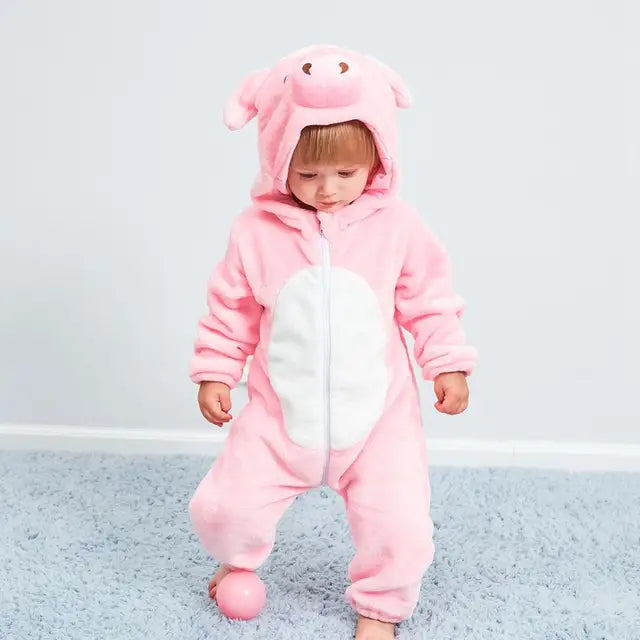 Gemütlicher Katzen-Tier-Onesie für Kleinkinder, weicher Plüsch für Komfort & Spaß.