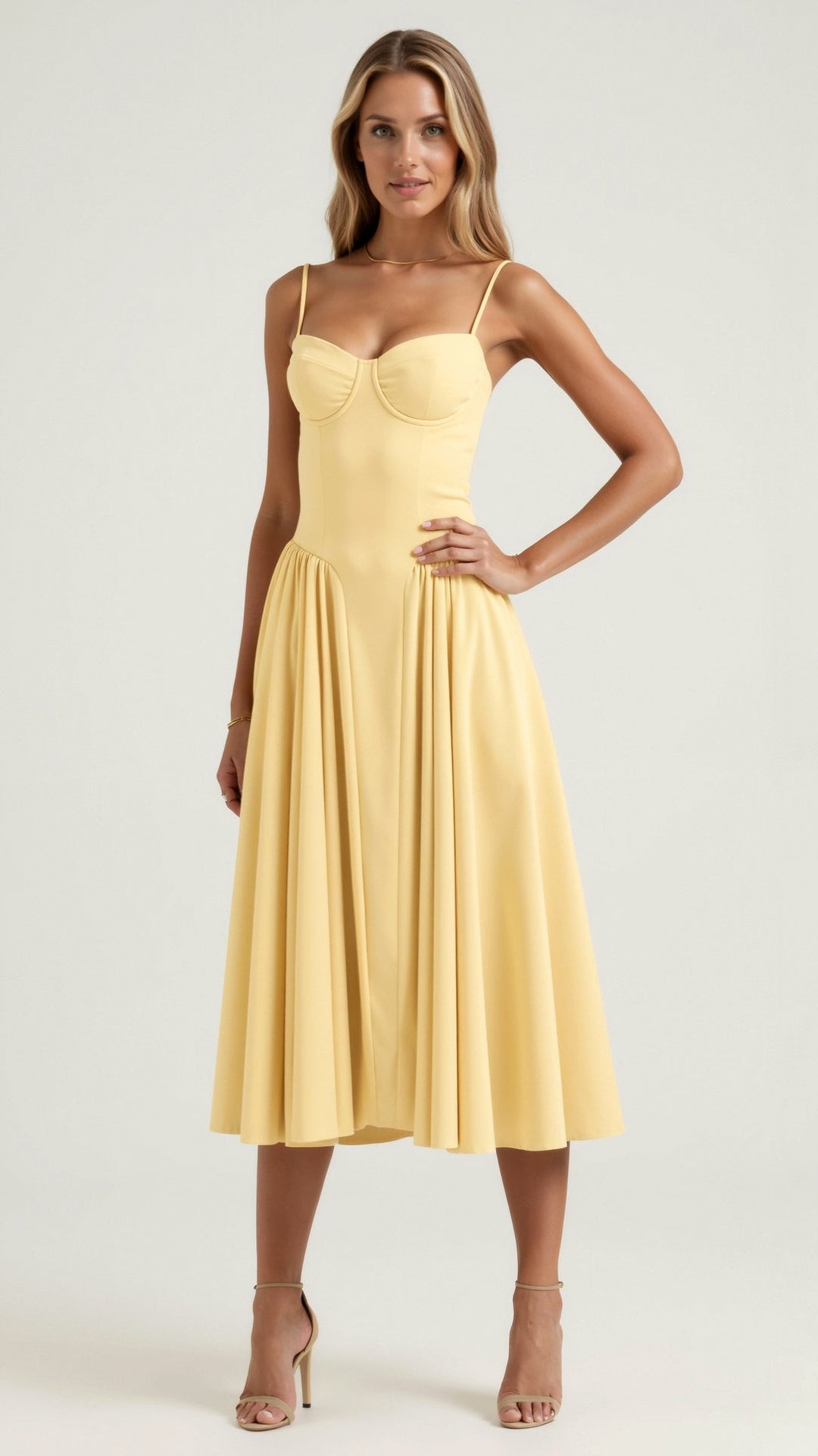 Vielseitiges Midi Abendkleid für Damen in verschiedenen Farben erhältlich