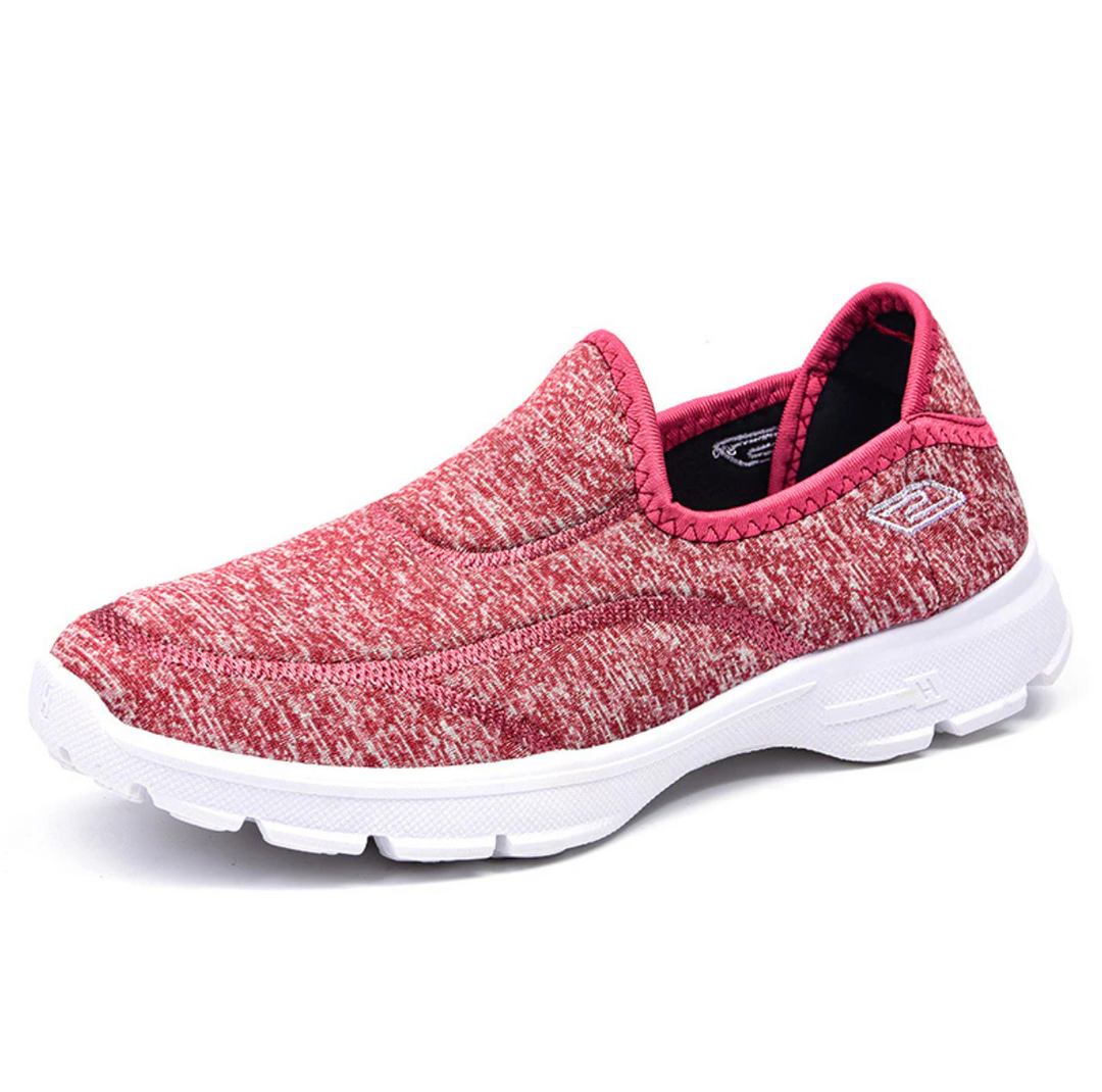 Orthopädische Damen Slip-On Schuhe mit Luftpolster und Fußgewölbeunterstützung für maximalen Gehkomfort im Alltag.