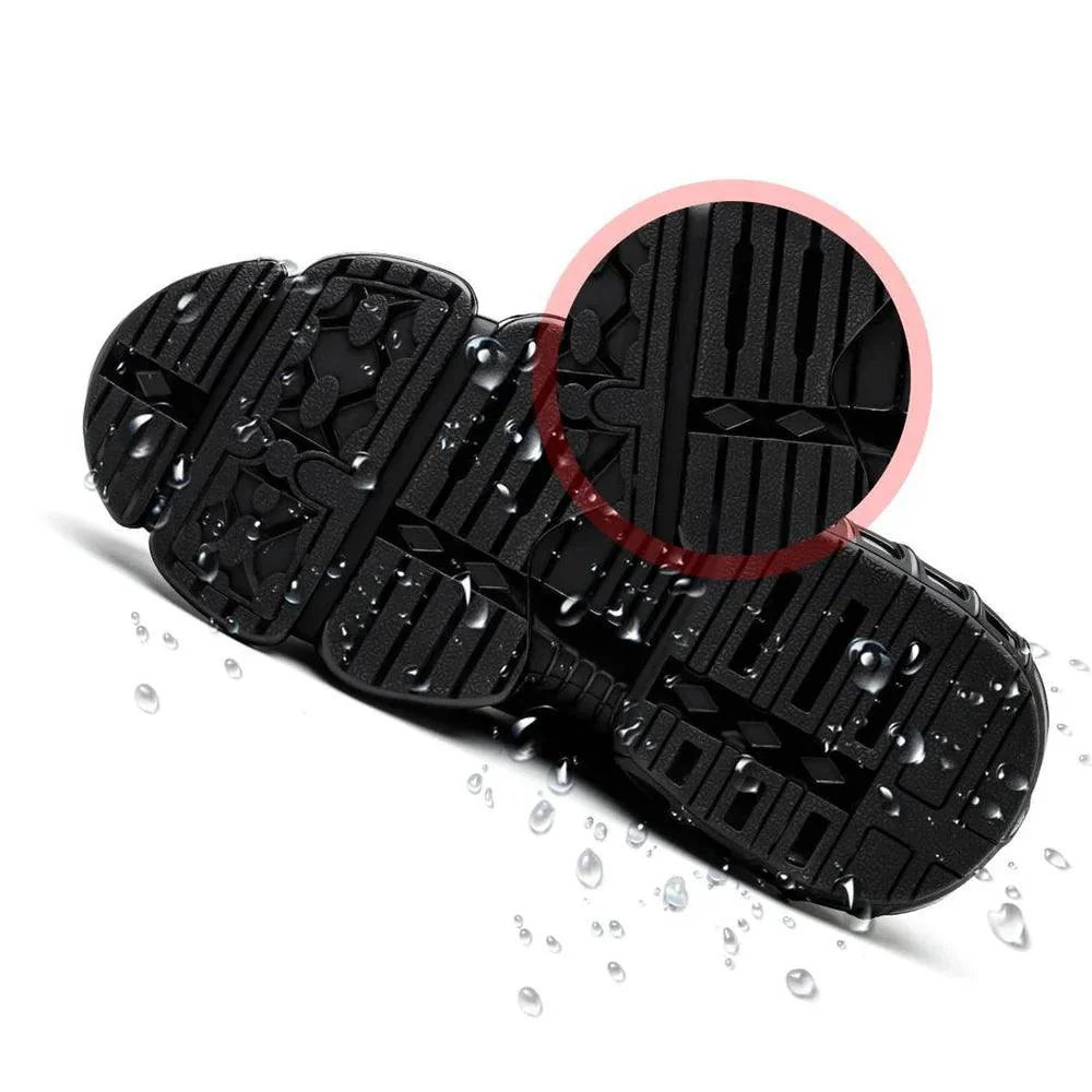 "Orthopädische Arbeitsschuhe mit breiter Zehenbox und anatomischer Unterstützung, ideal für Komfort und Sicherheit im Job."