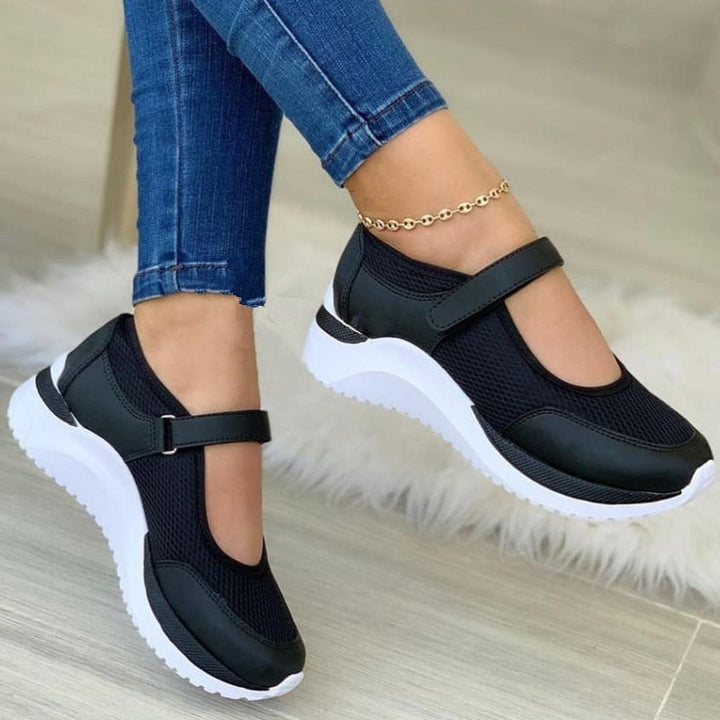 Orthopädische Damen-Sneaker, ergonomisch, in Blau, mit breitem Zehenbereich, ideal gegen Fußbeschwerden, in verschiedenen Grö