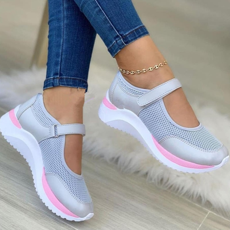 Orthopädische Damen-Sneaker, ergonomisch, in Blau, mit breitem Zehenbereich, ideal gegen Fußbeschwerden, in verschiedenen Grö