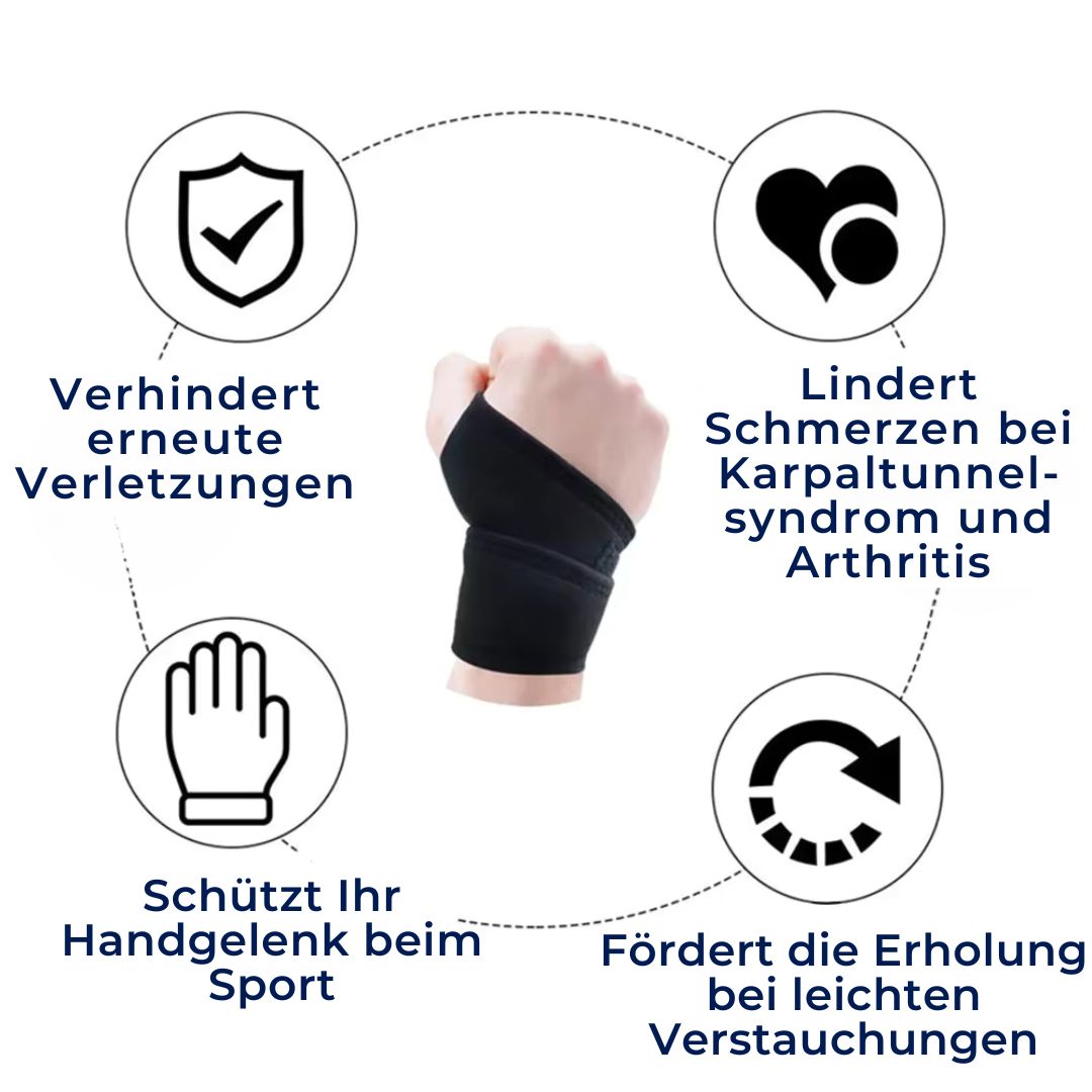 Orthopädische Handgelenkstütze verstellbar, beige, mit Stahlschiene und Daumenschlaufe für Stabilität und Schmerzlinderung.