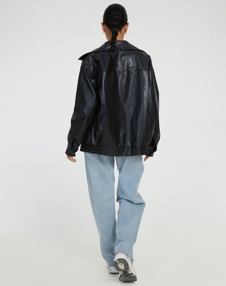Elegante Oversized Damenjacke in Braun, locker & bequem, perfekt für den Lagenlook. Modische Jacke.