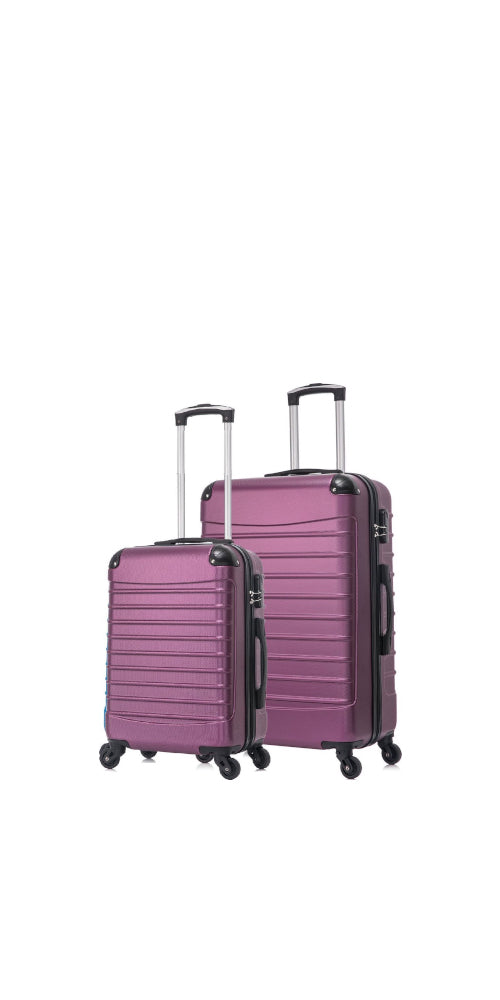 Pinkes 2-teiliges Hartschalen-Kofferset. Robuste Trolleys für Urlaub & Business mit hoher Wendigkeit.