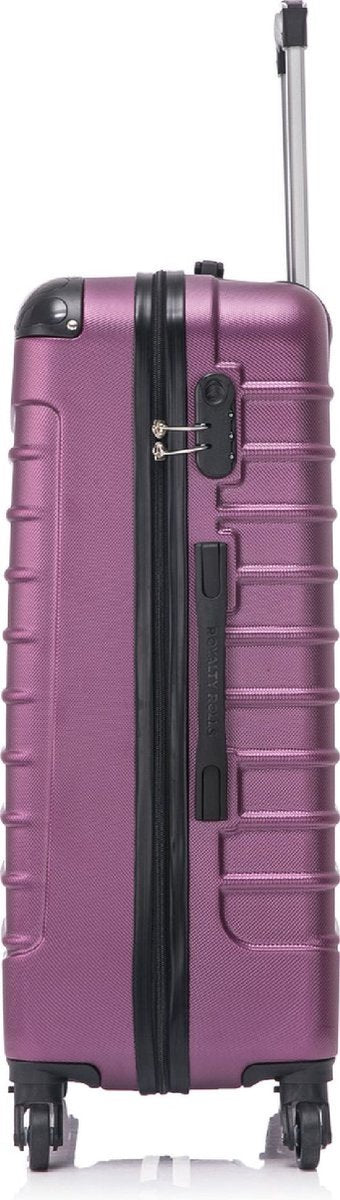 Unisex 2-teiliges rosa Hartschalen-Kofferset. Qualitatives Reisegepäck mit wendigen Trolleys für jeden Anlass.