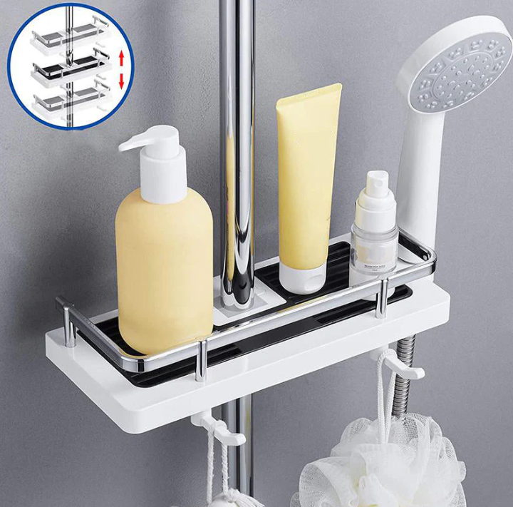 "Platzsparendes, wasserfestes Duschregal im modernen Design für Ordnung im Badezimmer"