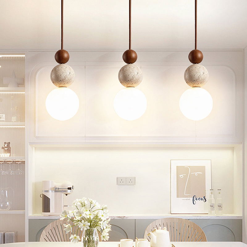 Moderne Travertin Pendelleuchte für Esszimmer