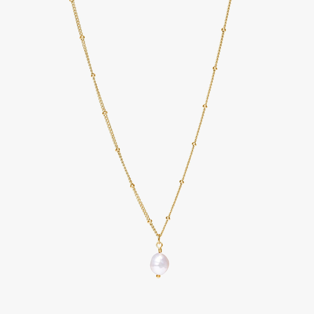 Modeschmuck Halskette mit echter Barockperle verziert