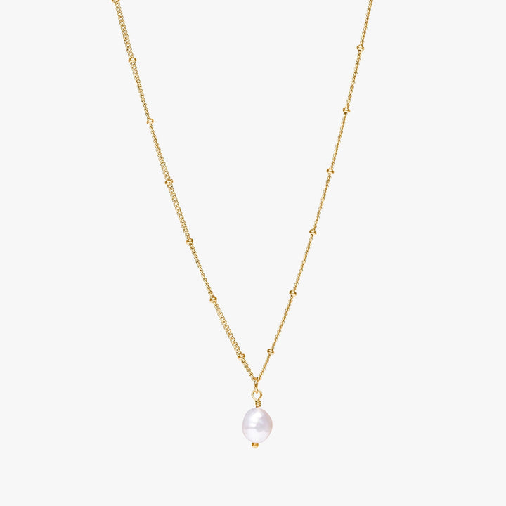 Modeschmuck Halskette mit echter Barockperle verziert