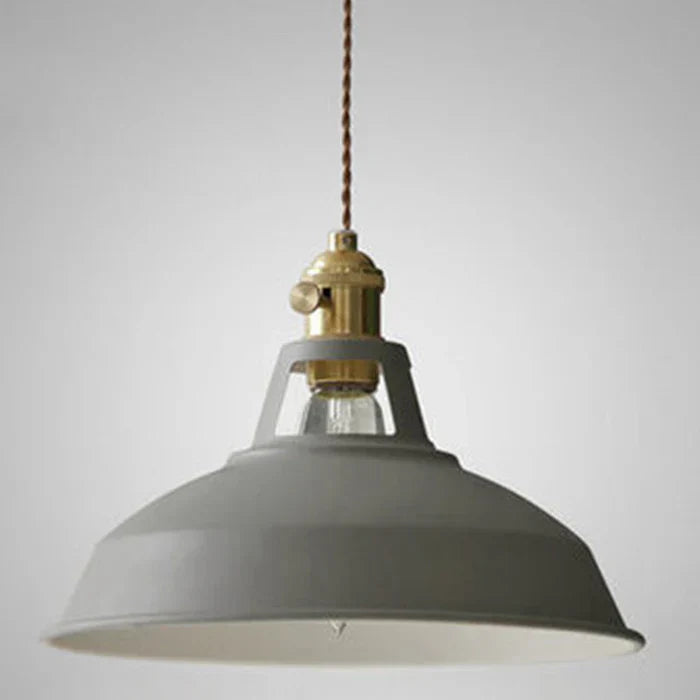 "Retro-Hängelampe im Industrie-Design, Metall, in Grün, mit verstellbarer Kette für Zuhause, ohne Lampe enthalten"