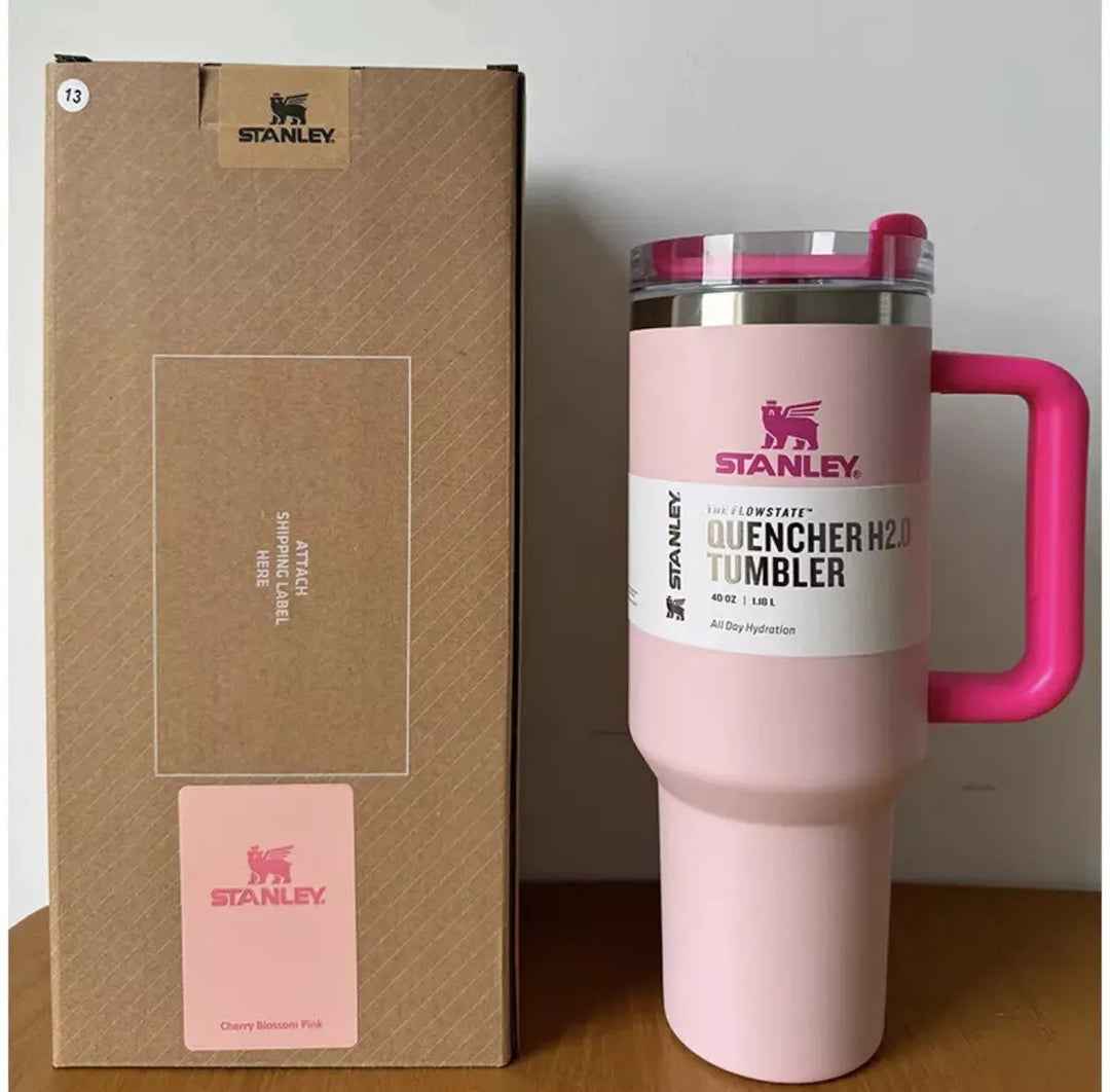 Isolierter Reisebecher 40oz - Edelstahl, Auslaufsicher, Griff & Strohhalm
