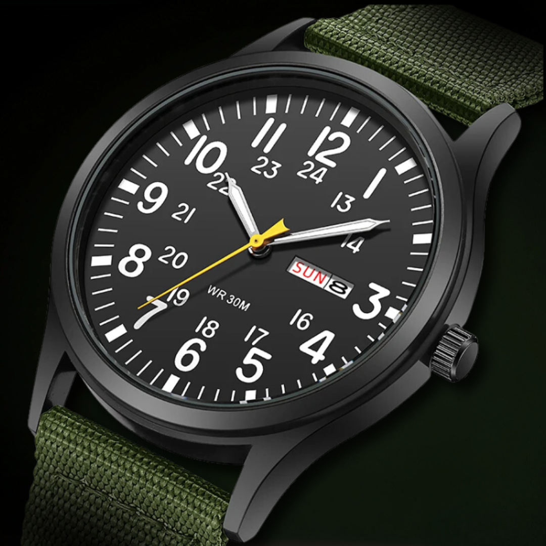 "Robuste Herren Outdoor Armbanduhr, wasserdicht, kratzfest, mit Edelstahlgehäuse und leuchtenden Zeigern, ideal für Abenteuer