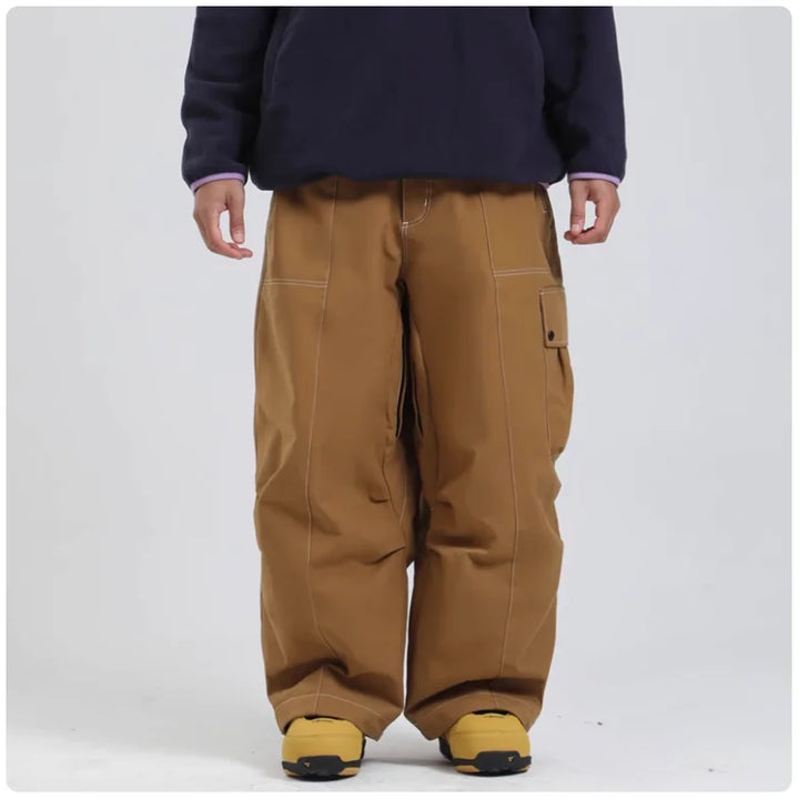 Winddichte & wasserdichte Herren Schneehose für Wintersport. Warme Thermohose mit verstärkten Nähten & Reißverschluss.