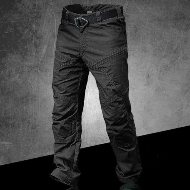 Funktionelle Cargo Taktische Herrenhose, wasserabweisend, mit vielen Taschen für Outdoor-Abenteuer.