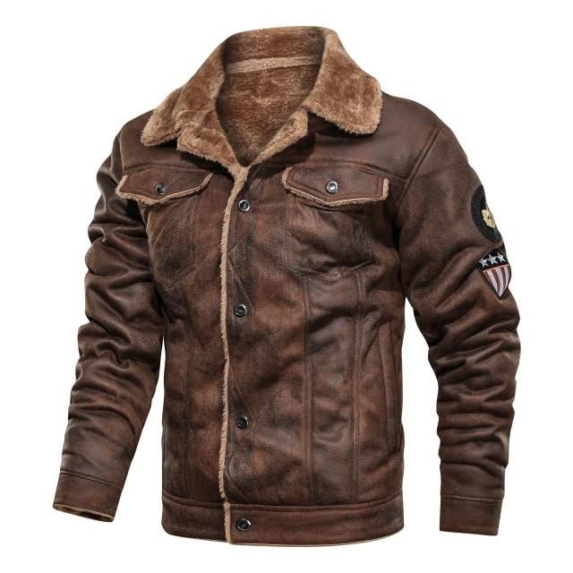 Warme Herren Bikerjacke für den Winter, ideal für Outdoor-Aktivitäten & Freizeit. Robust und stilvoll für Männer.