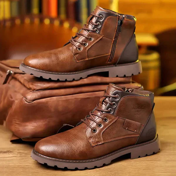 Warme Herren Winterstiefel mit rutschfester Sohle und robustem Design, perfekt für kaltes Wetter & Outdoor.
