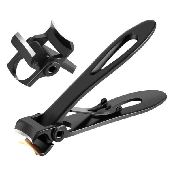 Robuster Edelstahl-Nagelknipser für harte, dicke Nägel; ergonomisches Design, gebogene Klinge für präzisen Schnitt.