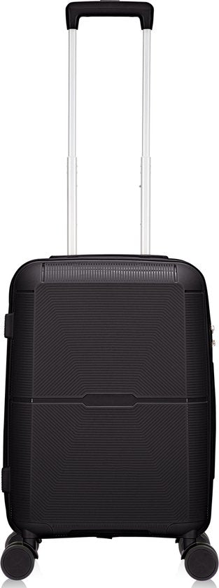 Vielseitiger Reisekoffer, Handgepäckformat, Hartschale, mit TSA-Schloss & 360° Rollen für Komfort auf Reisen.