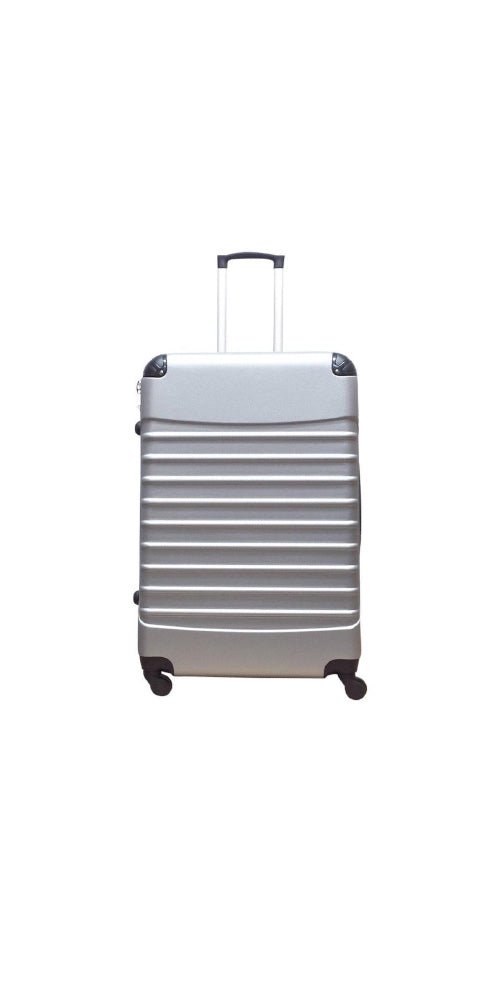 Robuster Hartschalenkoffer in Dunkel, ideal für stilvolles und sicheres Reisen mit 4 Rollen.
