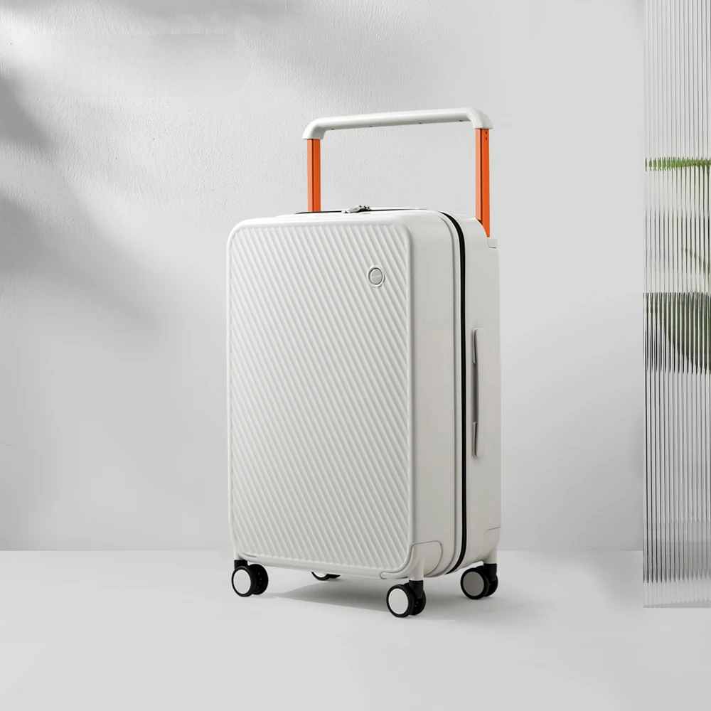 Vielseitiger Hartschalen-Reisekoffer mit breitem Griff, stabil & leicht für jede Reise als Handgepäck.