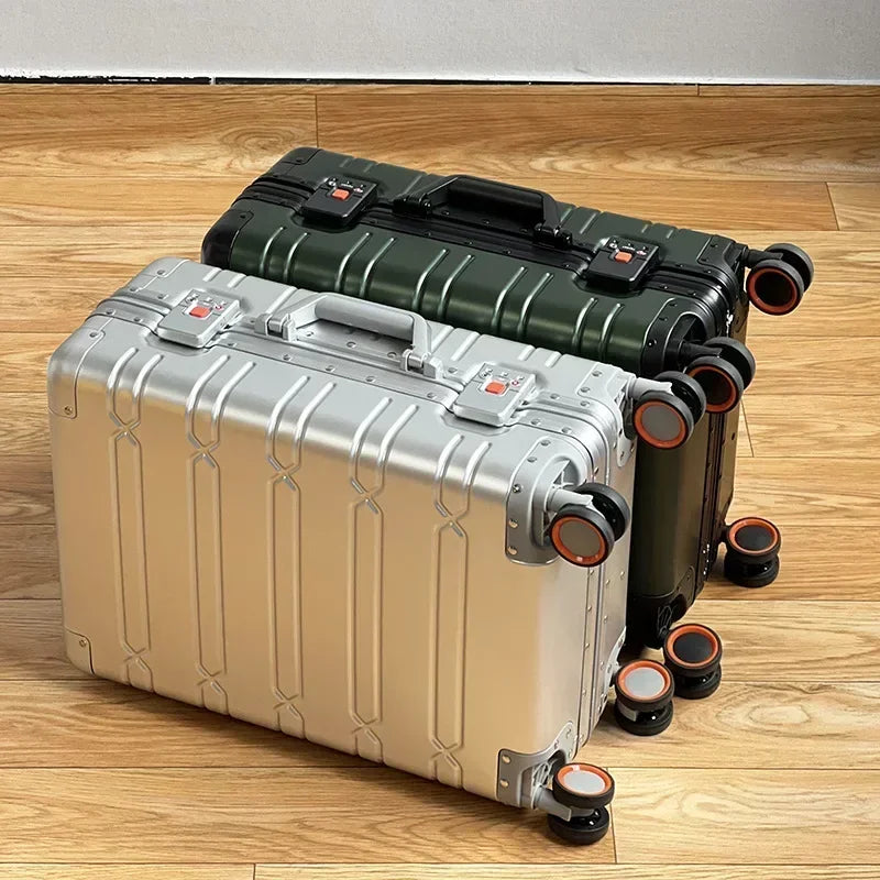 Robuster Hartschalenkoffer mit integriertem TSA-Schloss, ideal für sichere Langstreckenreisen.