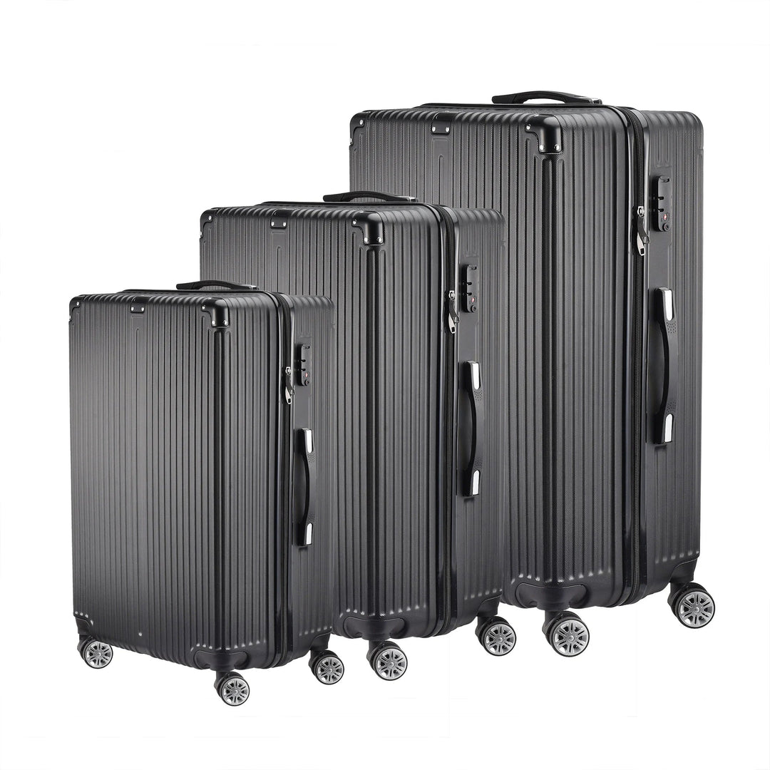 Robustes 3-teiliges Hartschalen-Kofferset für sichere Reisen; ideal als Reisegepäck für Urlaub & Geschäftsreise.