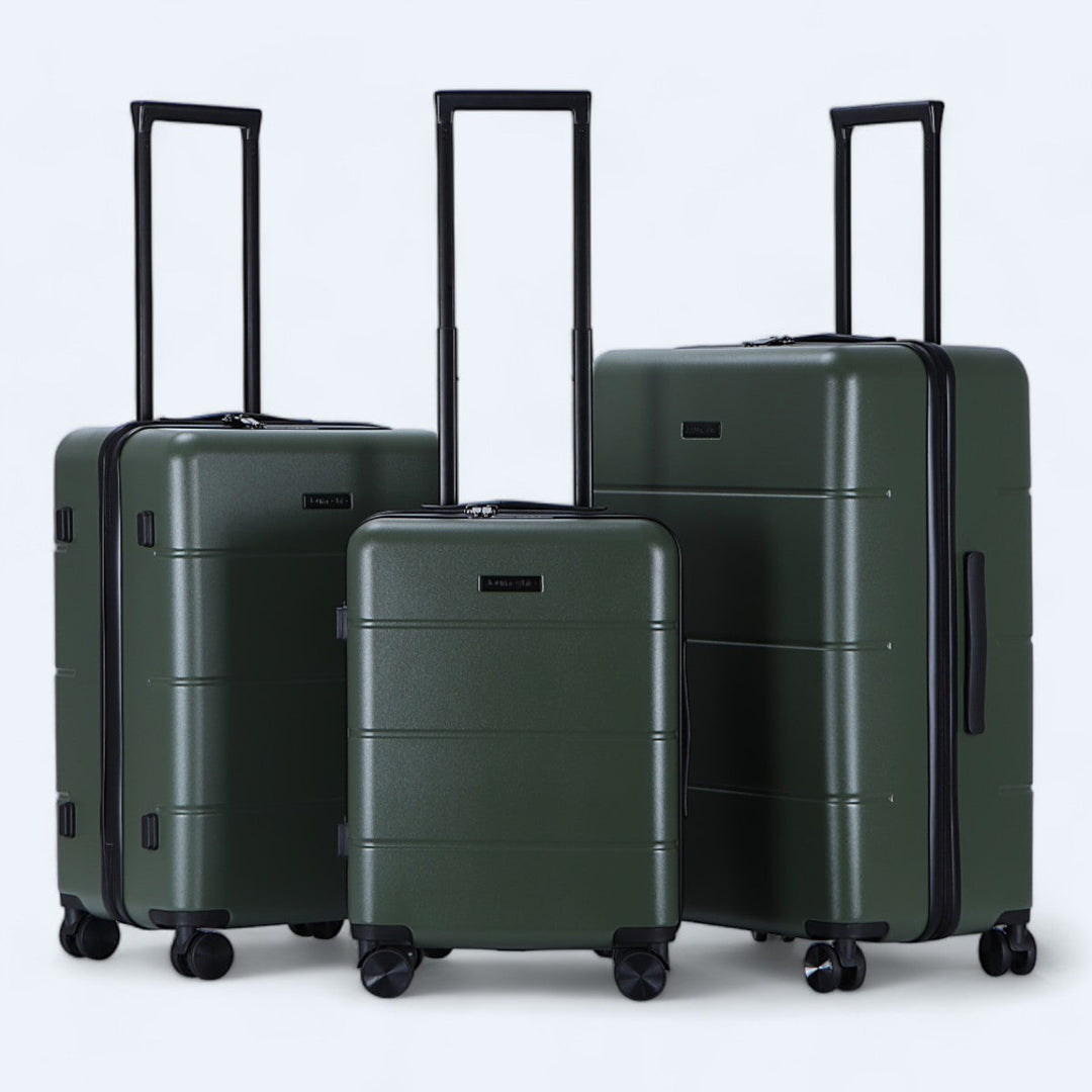 Zuverlässiges mehrfarbiges 3-teiliges Hartschalen-Gepäckset. Robust für unzählige Reisen.