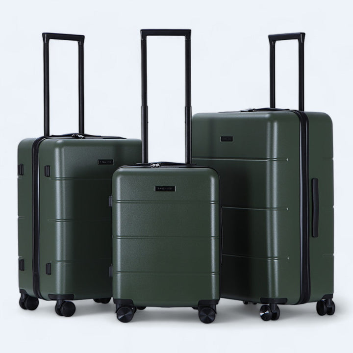 Zuverlässiges mehrfarbiges 3-teiliges Hartschalen-Gepäckset. Robust für unzählige Reisen.