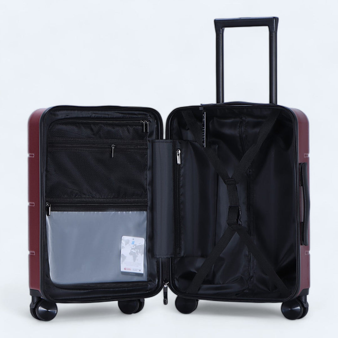 Das mehrfarbige, robuste 3-teilige Reisekoffer-Set mit Hartschale. Perfekt für jeden Reisenden.