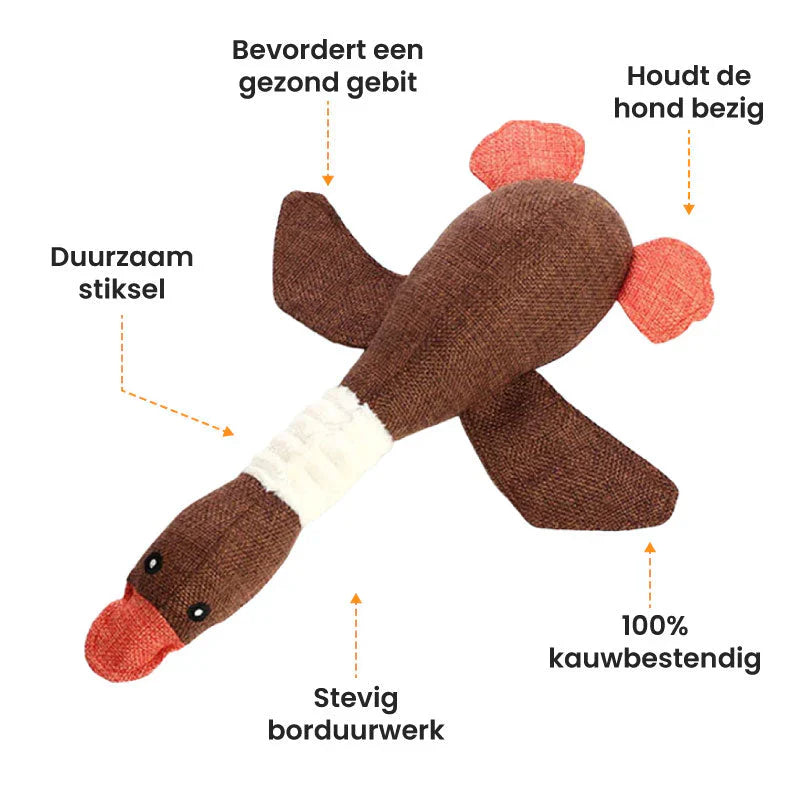 Robustes Hundespielzeug für Kauen und Ziehen, blau und braun, ideal für aktive Hunde, langlebig und reißfest