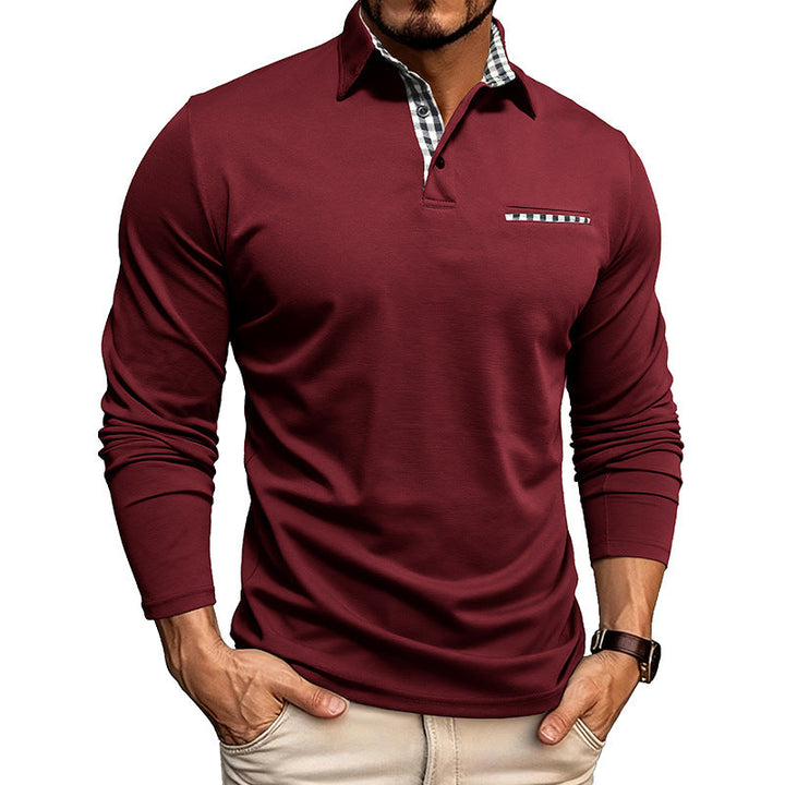 Herren Langarm-Polo Premium aus Baumwoll-Mix. Stilvoll & atmungsaktiv, ideal für Smart Casual Anlässe.