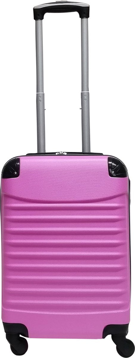 Großer & kleiner rosa Hartschalen-Rollkoffer, 2er-Set, stilvolles Reisegepäck.