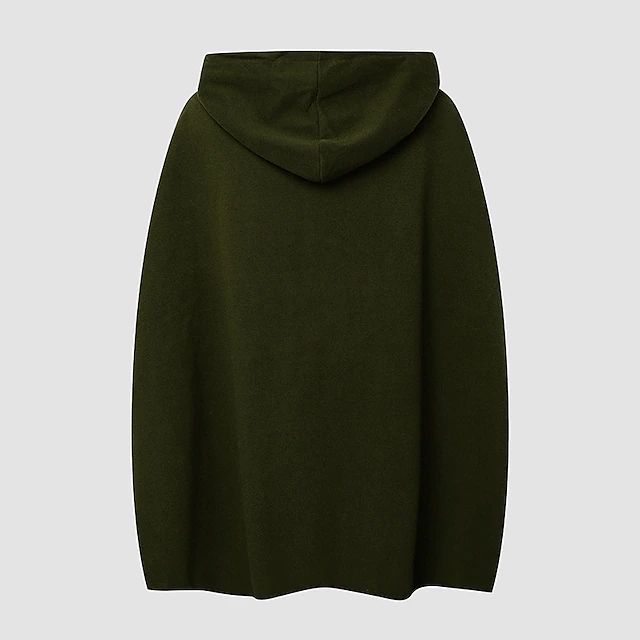 Grüner eleganter Damen Kurzmantel, Vintage-Design, mit Kapuze. Für stilvolle Event-Looks.