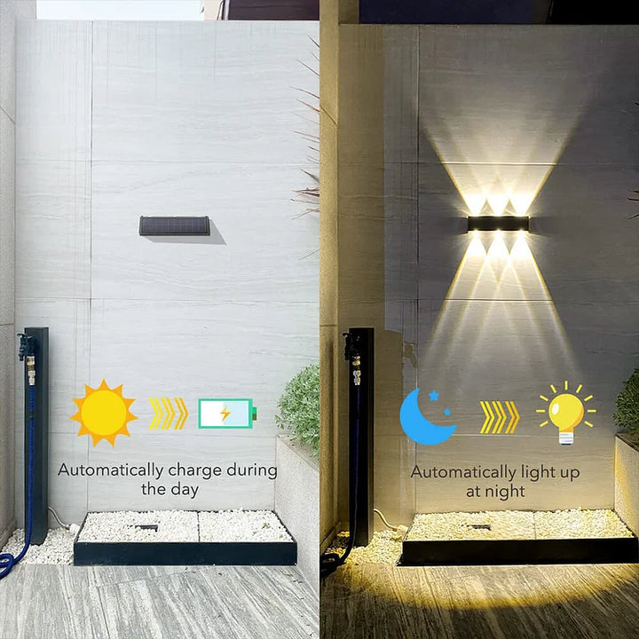 Solar LED Außenwandleuchte Schwarz - Modern & Umweltfreundlich