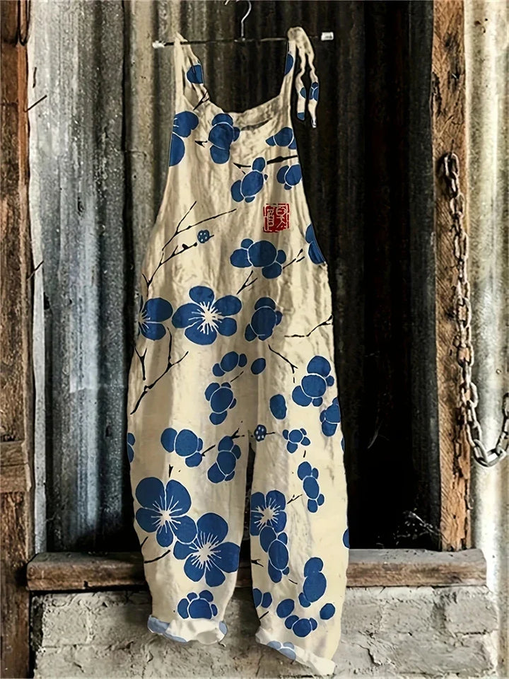 Sommerlicher Damen Overall mit floralem Print im angesagten Boho Stil