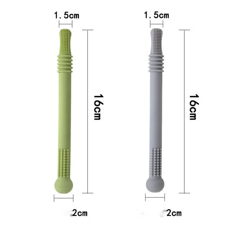 Baby-Beißröhrchen aus Silikon – Sanftes, BPA-freies Silikon, ergonomisch gestaltet für Beruhigung und Zahnungshilfe.