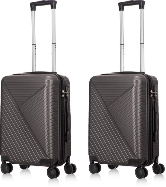 Benutzerfreundliches Santorini Reisekoffer-Set mit Spinner-Rollen. Leicht zu manövrierendes Reisegepäck.