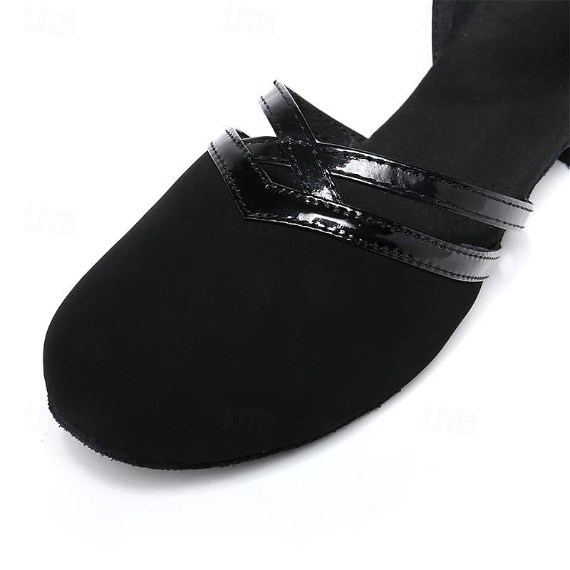 Britta Damen Klassische Tanz-Heels mit Riemen in Schwarz; elegante Riemchenpumps für stilvolle Damenmode.