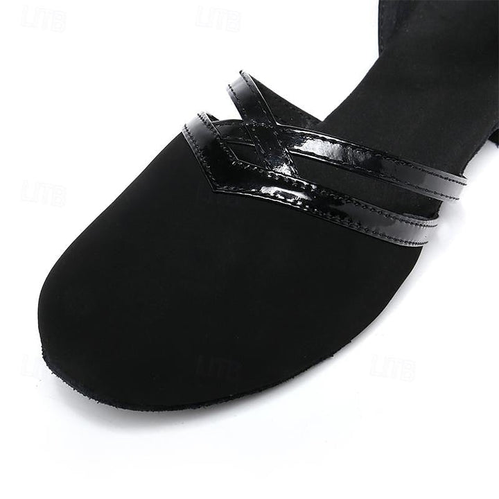 Britta Damen Klassische Tanz-Heels mit Riemen in Schwarz; elegante Riemchenpumps für stilvolle Damenmode.