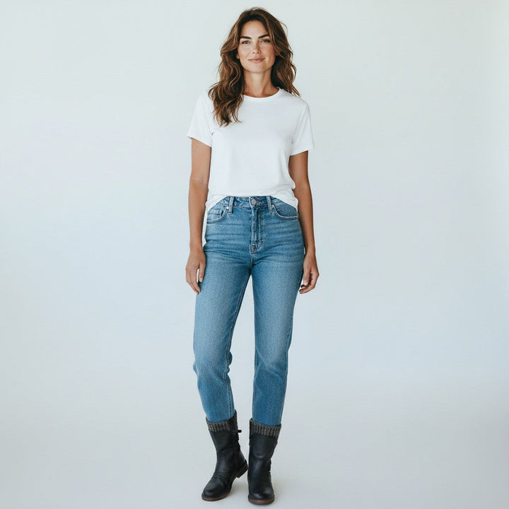 Graue warme Damen Winterschuhe, wasserdicht & bequem. Ideale rutschfeste Winterstiefel für Outdoor.