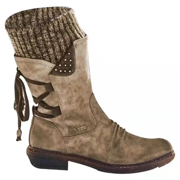 Profilansicht: Robuste Damen Winterstiefel, warm gefüttert. Rutschfest & wasserdicht, perfekt für jedes Wetter.