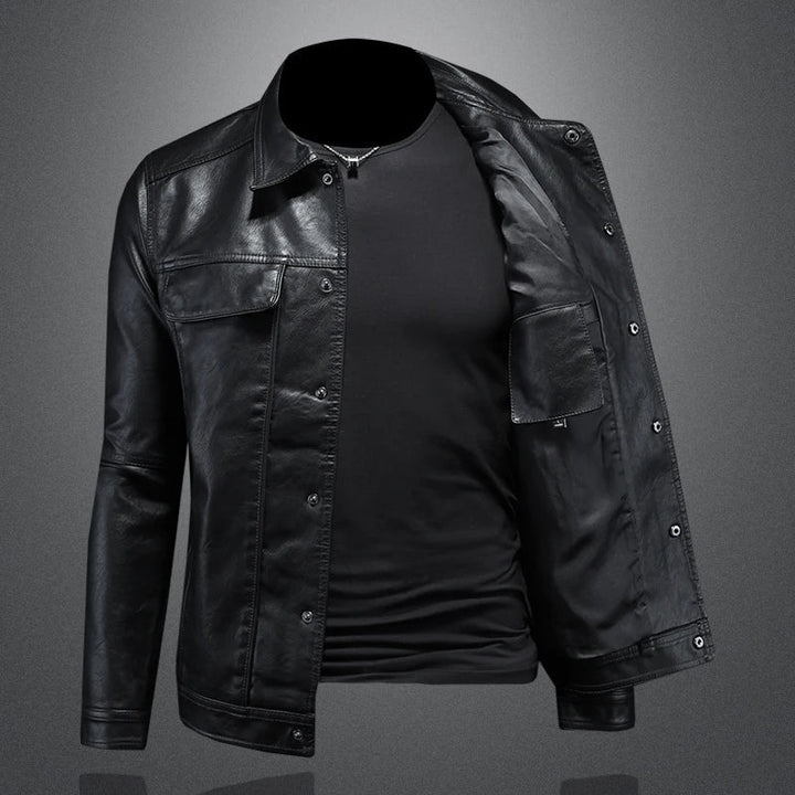 Moderne graue Herren Slim Fit Zipjacke, ideal als stilvolle Übergangs- oder Herbstjacke.